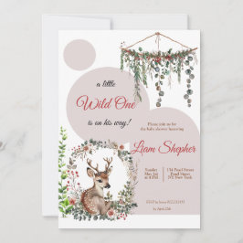 Convites Chá de fraldas De Aquarela Editável À Madeira