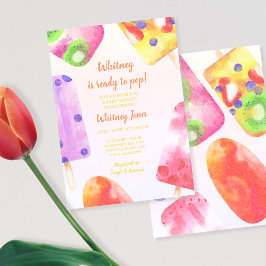 Convites Chá de fraldas De Aquarela Pronta Para Pop