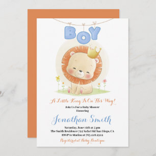 Convites chá de fraldas de Aquarela Safari