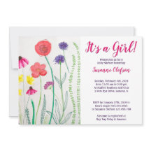 Chá de fraldas de Aquarelas de Flores Selvagem