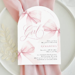 Convites Chá de fraldas de Arco Rosa Arch