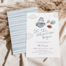 Chá de fraldas de Aventura de Viagem de Avião Vint