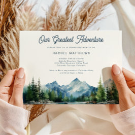 Convites Chá de fraldas de Aventura Russo da Floresta Monta