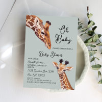Chá de fraldas de Baby Giraffe
