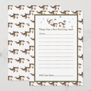 Convites Chá de fraldas de Baleia Árctico de inverno Cujo