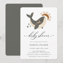 Chá de fraldas de baleia Boho Celestial