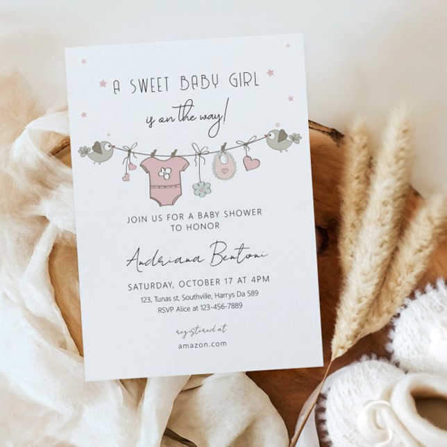 Convites Chá de fraldas De Bebê (Criador carregado)