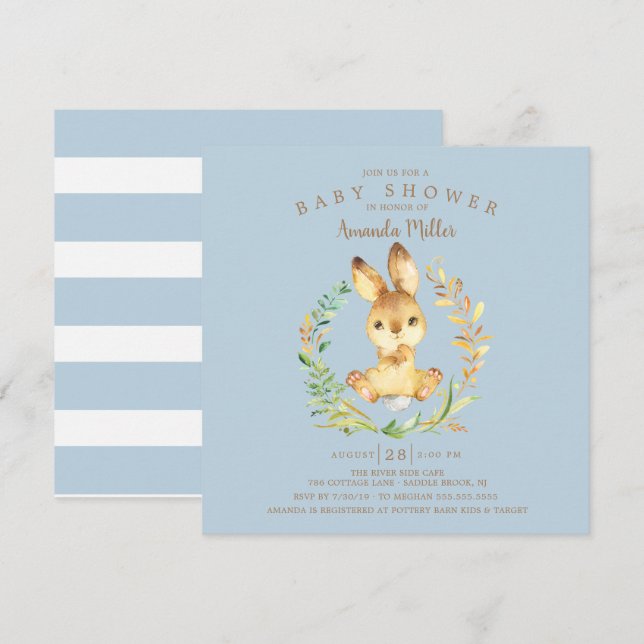 Convites Chá de fraldas De Bebês Bons (Frente/Verso)