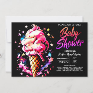 Convites Chá de fraldas de Bliss de Cone Personalizadas