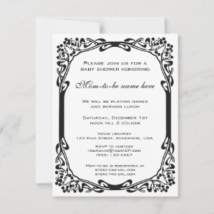 Convites Chá de fraldas de Blue Boy Vintage Art Deco Jazz