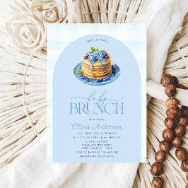 Convites Chá de fraldas de Blueberry Pancake Baby Brunch