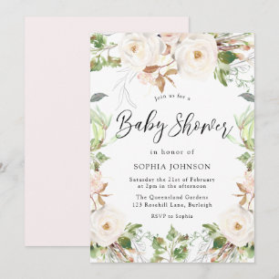 Convites Chá de fraldas de Blush Magical Wonderland