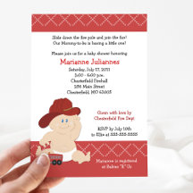 Chá de fraldas de bombeiro fotógrafo