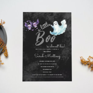 Convites Chá de fraldas de Boo Halloween