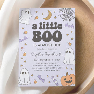Convites Chá de fraldas de Boo Halloween