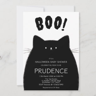 Convites Chá de fraldas de Boo Halloween
