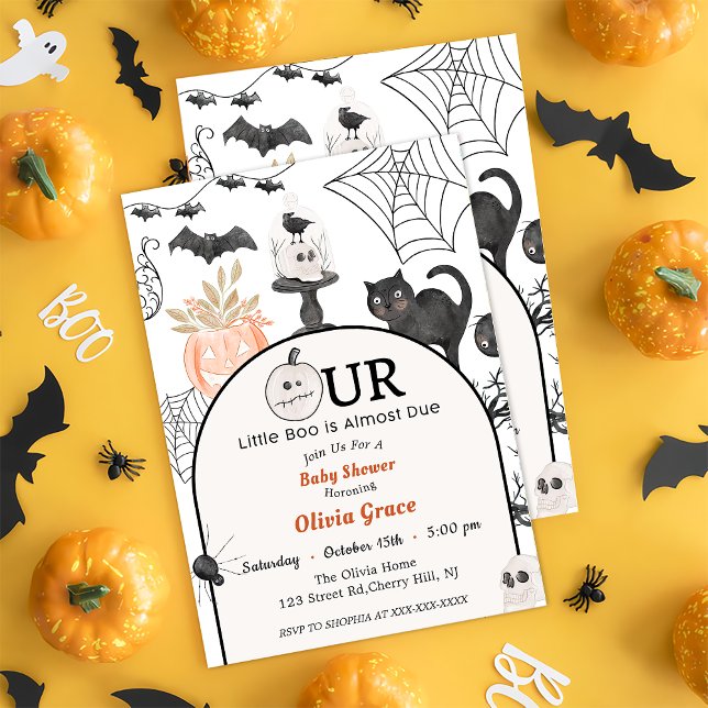 Convites Chá de fraldas De Boo Nosso Pequeno Boo Está Quase (Criador carregado)