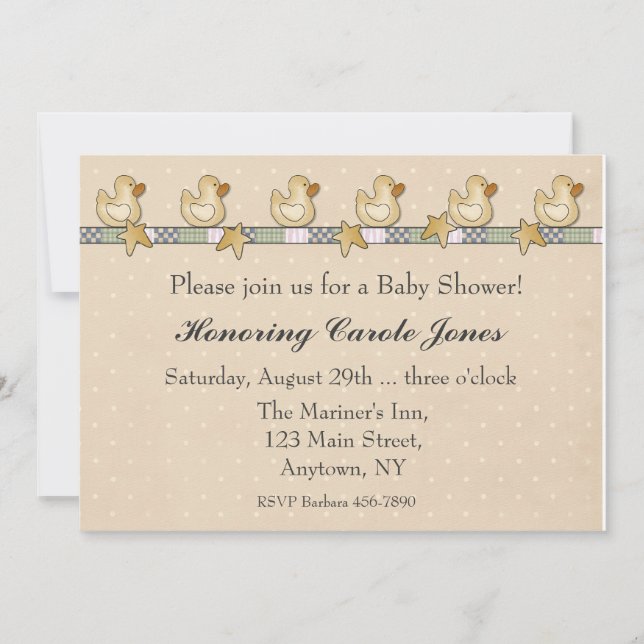 Convites Chá de fraldas de Borracha (Frente)