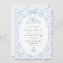 Chá de fraldas de Brinquedos Arco Azul Elegante