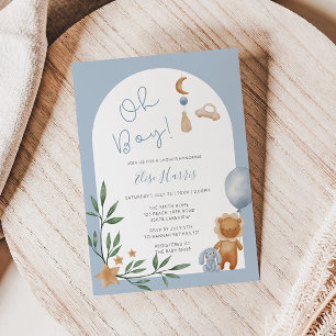 Convites Chá de fraldas de Brinquedos do Boy Vintage