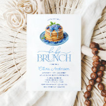 Chá de fraldas de Brunch do Bebê do Blueberry Panc