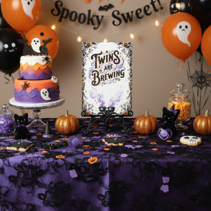 Convites Chá de fraldas De Bruxas De Halloween - Os Gêmeos 
