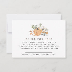 Convites Chá de fraldas de Café de outono   Livros Para Beb