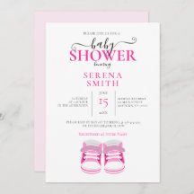 Chá de fraldas de Calçados para bebês de PINK