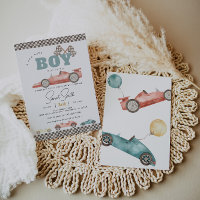 Chá de fraldas de Carro Retro-Race