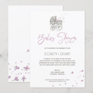 Convites Chá de fraldas de Carruagem por Email