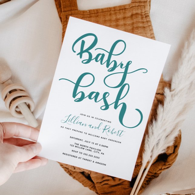 Convites Chá de fraldas de Casais Baby Bash (Criador carregado)