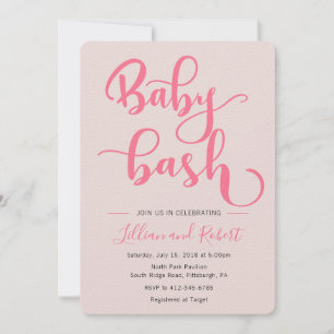 Convites Chá de fraldas de Casais de Baby Bash para Menina