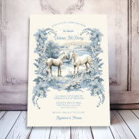 Chá de fraldas de Cavalos Brancos Florais Toile