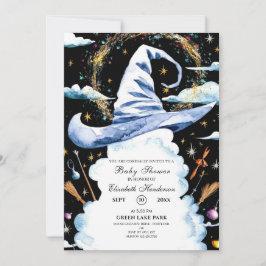 Convites Chá de fraldas de chapéu do Whimsical Wand Wizard