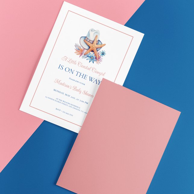 Convites Chá de fraldas de Chapéu e Capas de Costeira (Criador carregado)