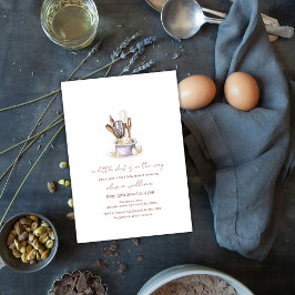 Convites Chá de fraldas de Chef de Boho Bakery Minimalista