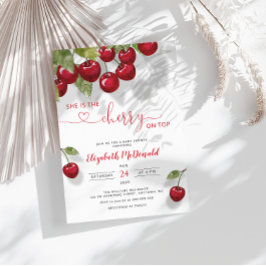 Convites Chá de fraldas de Cherry | Berry Sweet Baby