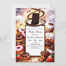 Chá de fraldas de chocolate