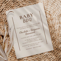 Chá de fraldas de CHURRASCO Beige Minimalista Boho