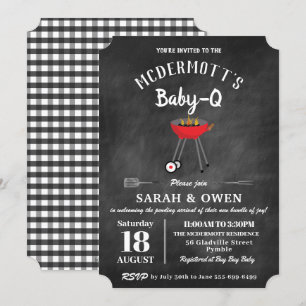 Convites Chá de fraldas De Churrasco Do CHURRASCO Baby Q E