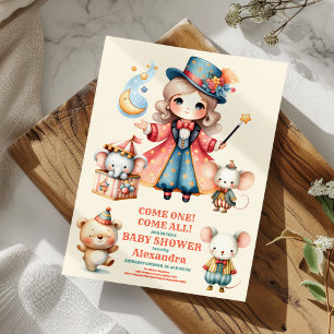 Convites Chá de fraldas de Circus