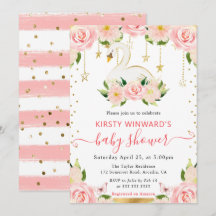 Chá de fraldas de Cisne Floral Elegante de Aquarel