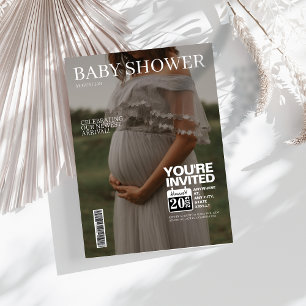 Convites Chá de fraldas de cobrir da revista editorial