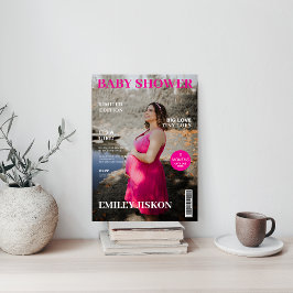 Convites chá de fraldas de cobrir de revista