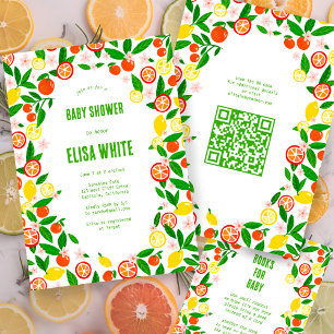 Convites Chá de fraldas de Código QR PERSONALIZADO de Celeb