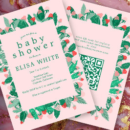 Convites Chá de fraldas de Código QR PERSONALIZADO de Corda