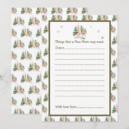 Convites Chá de fraldas de coelhos de inverno