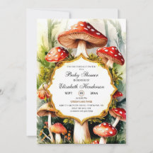 Chá de fraldas de Cogumelos Pastel Personalizado