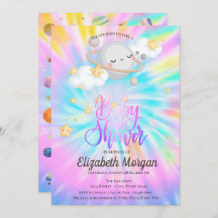 Convites Chá de fraldas de Coluna do Planeta das Estrelas d