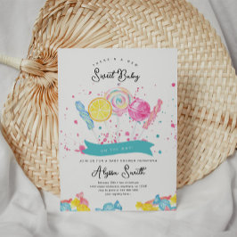 Convites Chá de fraldas de Compro Candy Sweet